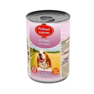 Купить Родные корма консервы для собак, курица по-елецки