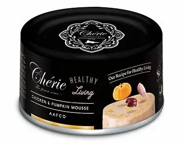 PETTRIC Cherie Healthy Living влажный корм для взрослых кошек мусс из курицы с тыквой (банка)