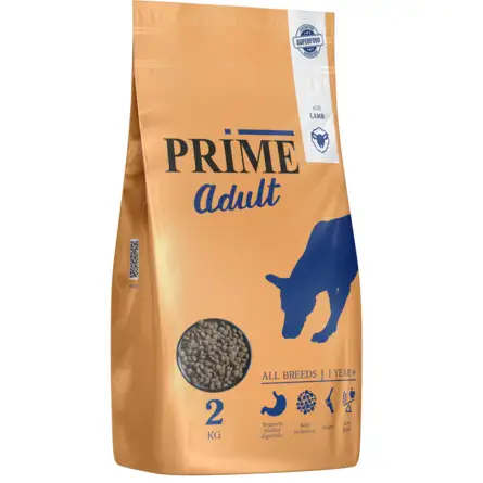 Купить prime adult сухой корм для взрослых собак всех пород с ягненком