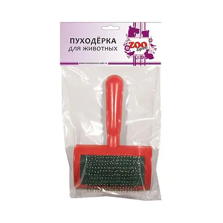 Купить zooexpress пуходерка для собак и кошек пластмассовая большая с каплей