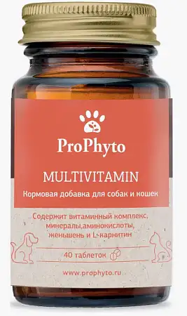 Купить prophyto multivitamin мультикомпонентная кормовая добавка для собак и кошек
