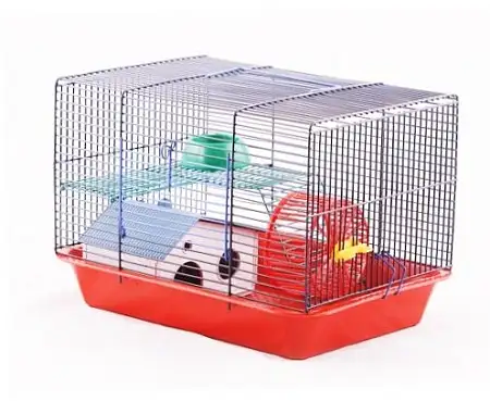 Купить ВАКА Крепыш 2 клетка для джунгариков с домиком, миской и колесом