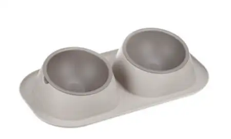 Купить homepet frost touch maxi миска двойная пластиковая для собак, капучино