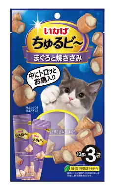 INABA Churu Bee Лакомство для кошек Трубочки Тунец Магуро с Курином филе