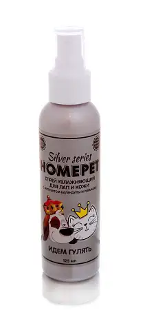 Купить homepet silver series Идем ГУЛЯТЬ спрей увлажняющий для лап  кошек и собак