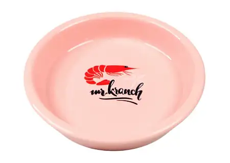 Купить mr.kranch Креветочка миска керамическая для собак и кошек, розовая