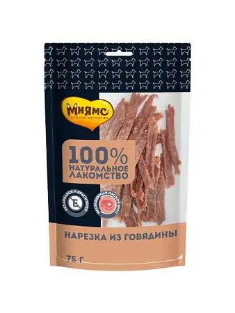 Купить Мнямс лакомство для собак Нарезка из говядины